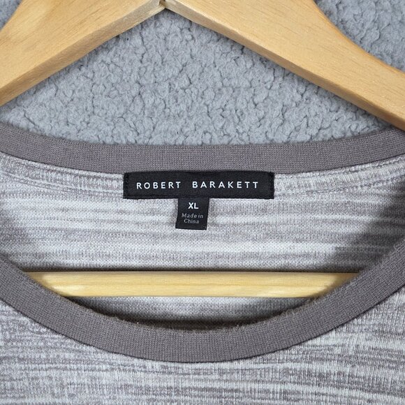 Robert Barakett Sweater Mens XL Light Gray Caslin LS Ribbed Crewneck Lightweight - Picture 9 of 12